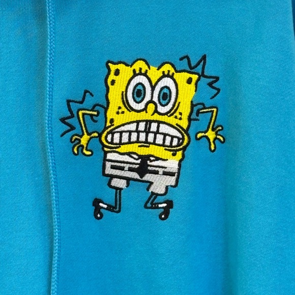 NWT SpongeBob “Stay Weird”Turquoise Sweatshirt Hoodie Size 3XL - Picture 2 of 9